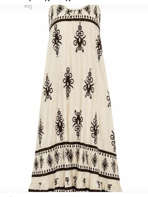 Dress new, linen, beige, size XL