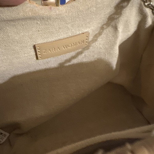 Zara straw shoulder bag like new, yellow