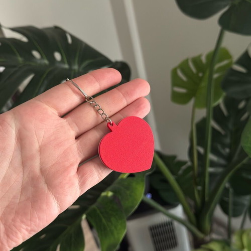 Carhartt heart keychain charm new, red 3d printed