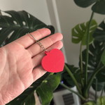 Carhartt heart keychain charm new, red 3d printed
