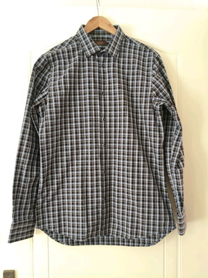 Tailor men's checkered shirt in blue and black, like new, size M