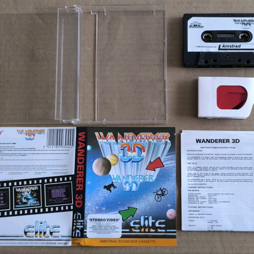 Wanderer 3D (Elite) Amstrad cassette like new, complete in box