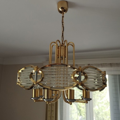 Ceiling light like new, 60×60 cm diameter, 8 E27 sockets