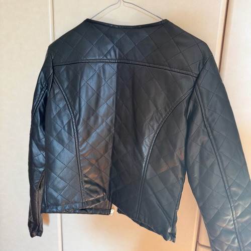 Faux leather jacket new, size Medium, black, slim fit