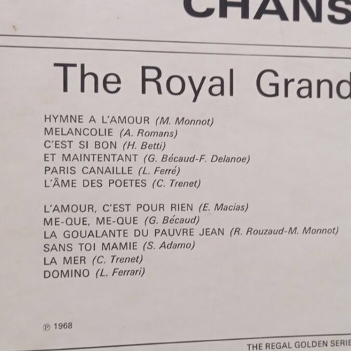 Golden Chanson vinyl used