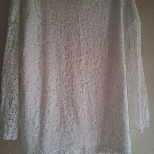 White lace blouse with lining, size XXXL / 46 / 18