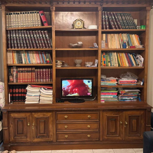 Handmade carved bookcase
