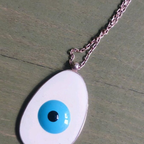 Silver Eye Necklace 925 like new