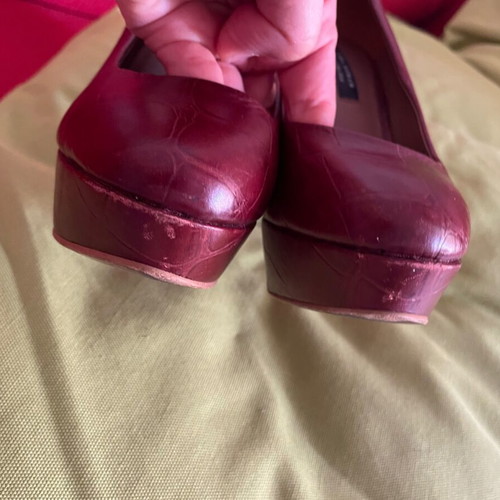 Zara burgundy heels used, size 37, cruise collection