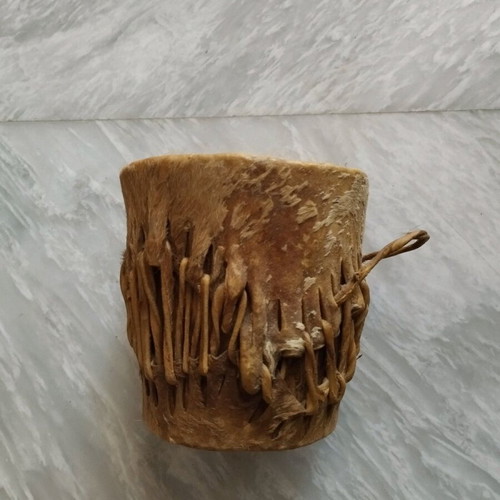 Handmade small shamanic drum used, approx. 10cm diameter