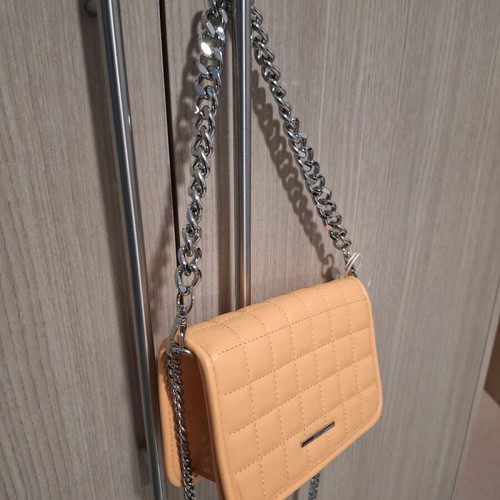 Bershka orange shoulder bag new with 2 chains
