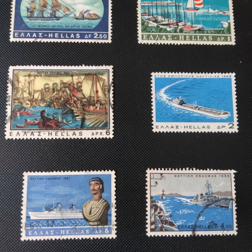 Nautical stamps used, set of 6, Naval Week 1967-1969