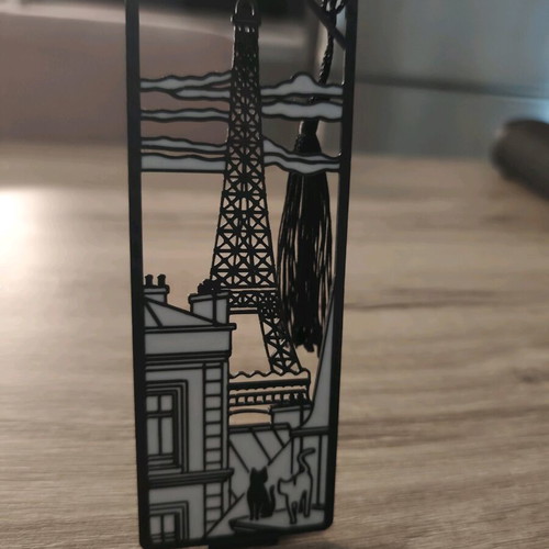 Handmade 3D Printed Paris Bookmark with Eiffel Tower and Tassel new