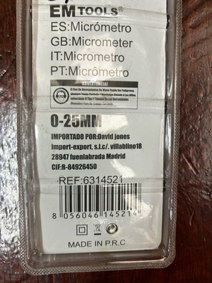 Micrometer new with millimeter adjustment