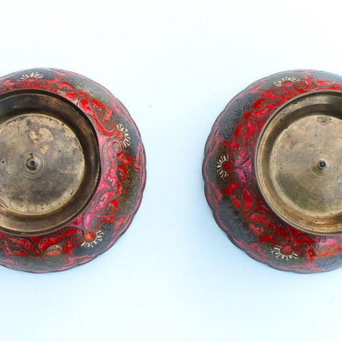 Vintage decorative bowls used, brass set