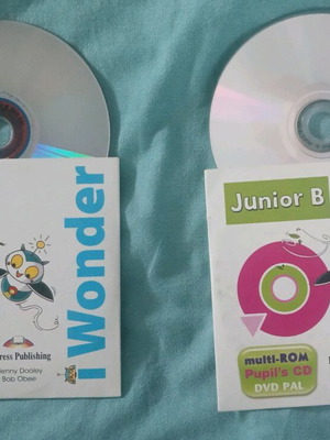 I Wonder English Learning DVD - CD set like new, junior A and junior B, 4 pcs