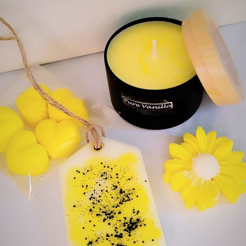 Candle set new with 100ml candle, wax melts and aromatic tablets