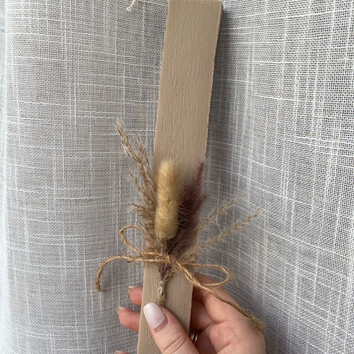 Candle with dried flowers new