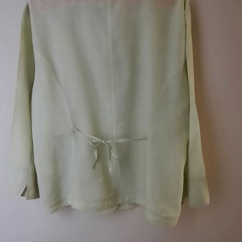 Linen shirt with 3/4 sleeves Public like new, soft green, size XXXL