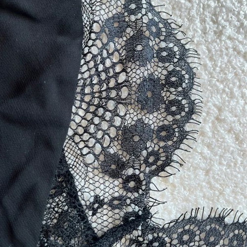 Zara cropped black sleeveless top used with lace and side zipper