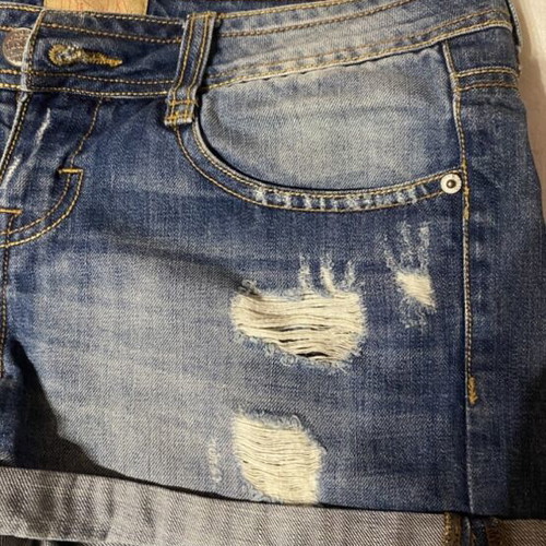 Bershka women's denim shorts like new, distressed style, size S