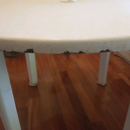 Rotunda table white outdoor used with umbrella hole