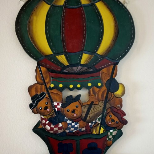 Wooden children's hanger hot air balloon shape like new