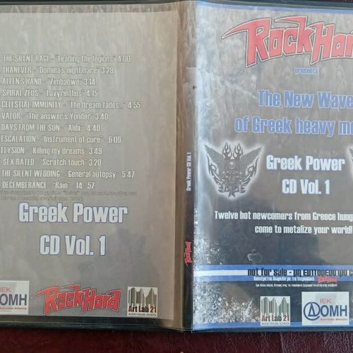 Rock Hard Greek Power CD used, compilation of 12 Greek metal bands