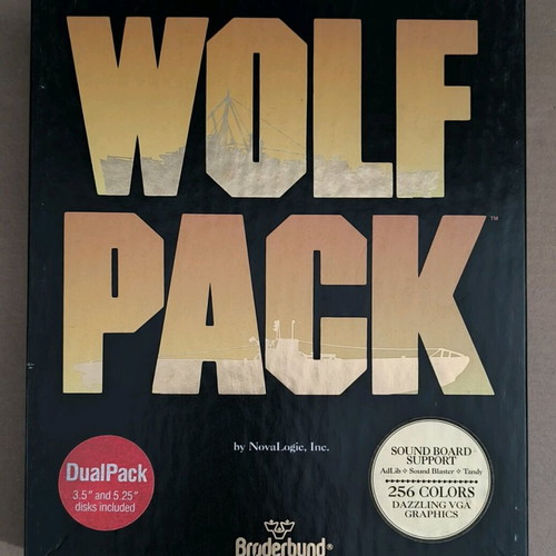 Wolfpack (Broderbund) PC like new, Big Box with 3.5" & 5.25" disks