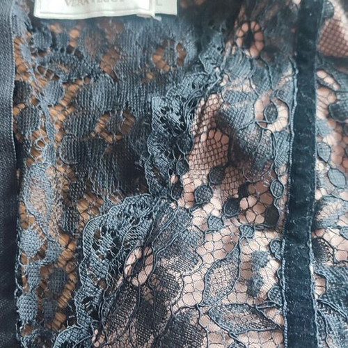 Evening dress new with lace and velvet details