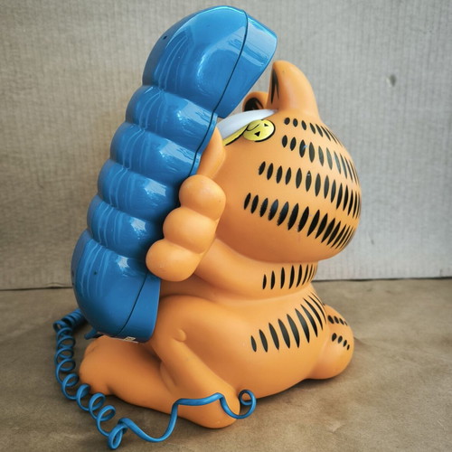 Garfield phone used, vintage, multicolor, wired