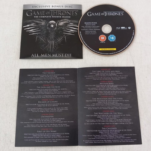 Game of Thrones Season 4 Blu-Ray used, fantasy with subtitles