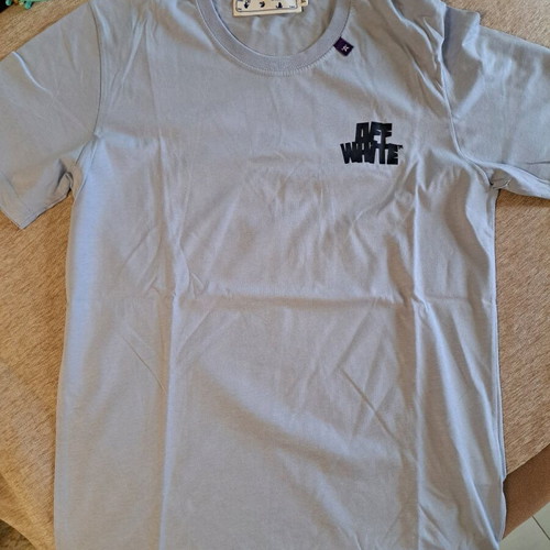 Off White men's t-shirt like new, blue turquoise, XL