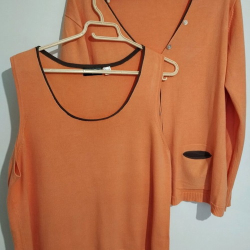 Heine cardigan with sleeveless top set size 46 like new