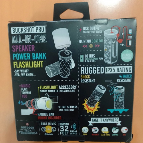 Outdoor Tech Buckshot Pro wireless speaker flashlight power bank new