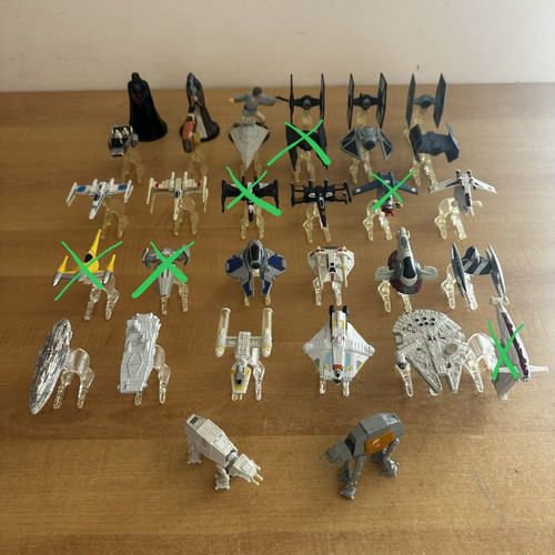 Hot Wheels Star Wars spaceships and figures used collection
