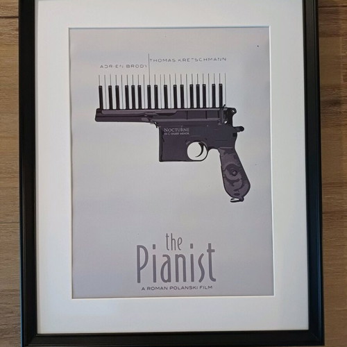 The Pianist poster in frame new with passepartout 30x40cm