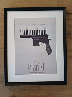 The Pianist poster in frame new with passepartout 30x40cm