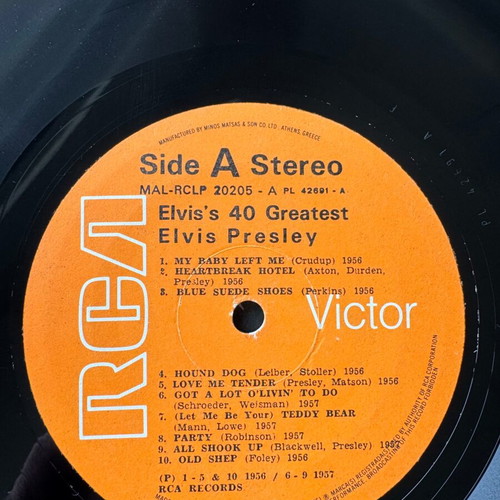 Elvis Presley 40 Greatest Hits 2xLP Greek Edition like new