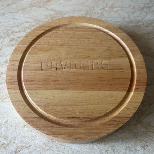 Cheese and wine set unused with wooden holder and stainless steel