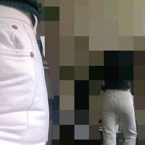 White Pull & Bear jeans like new, straight fit, size XS