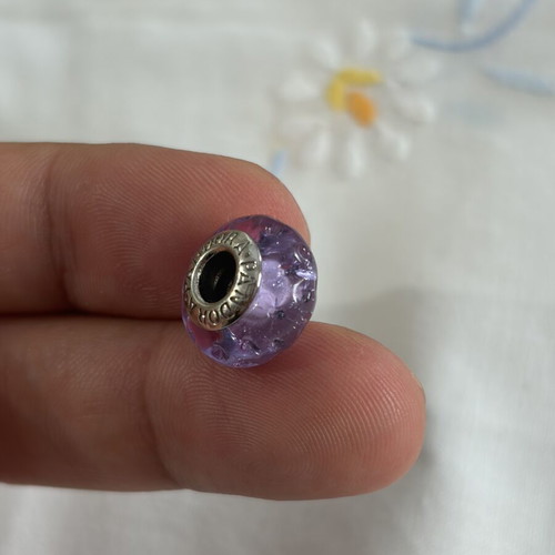 Pandora purple Murano charm SS 925