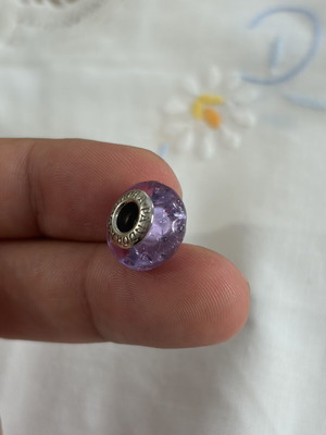 Pandora purple Murano charm SS 925