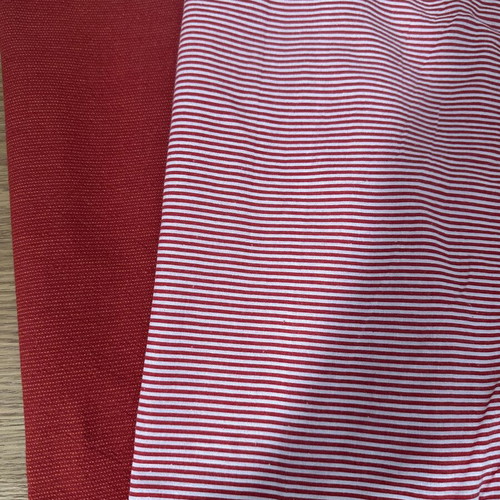 Butler’s pillowcases used, set of 2, red and striped