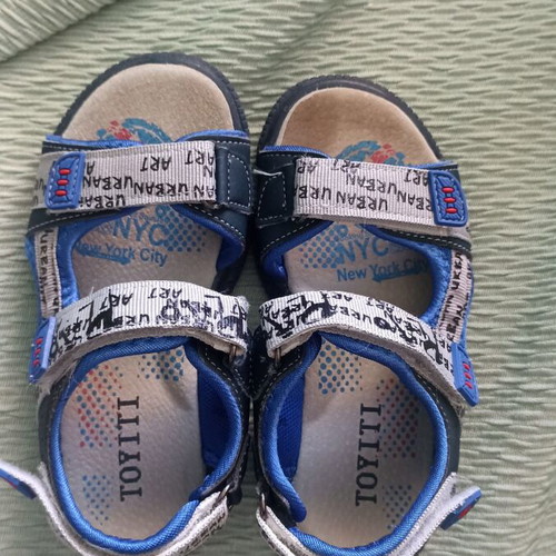 Boys' sandals used blue-gray size 28