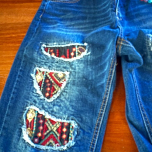 Desigual women's jeans like new, multicolor