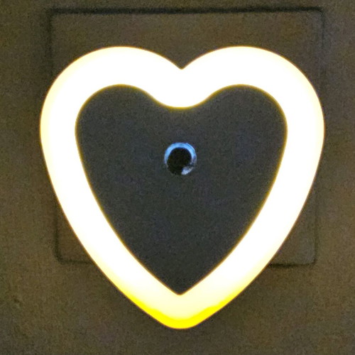 LED heart night light with sensor new