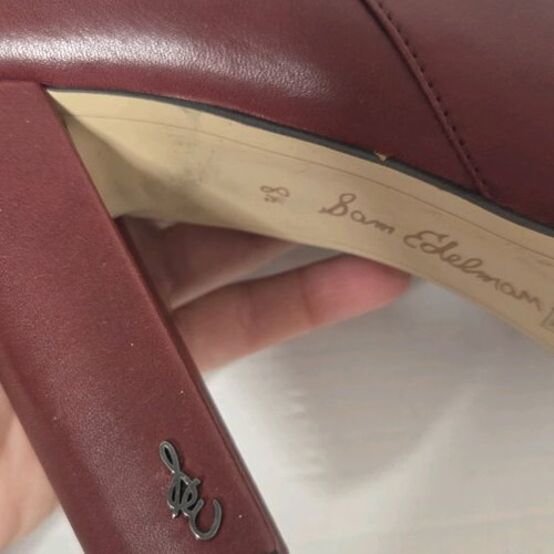 Sam Edelman ankle boots like new, red, size 38.5, 9.5 cm heel