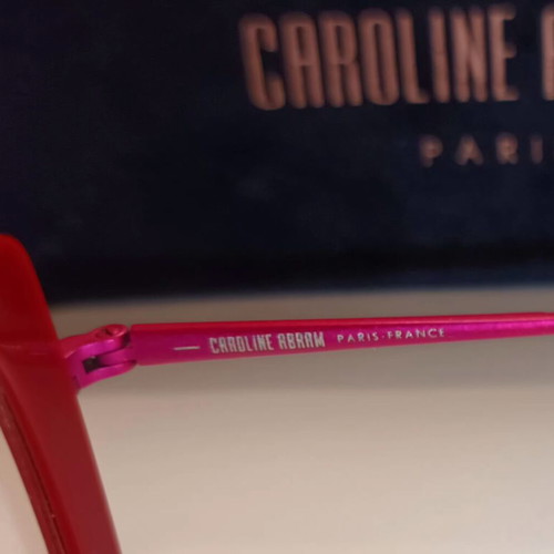 Caroline Abram Paris cat-eye eyeglasses like new, red and fuchsia
