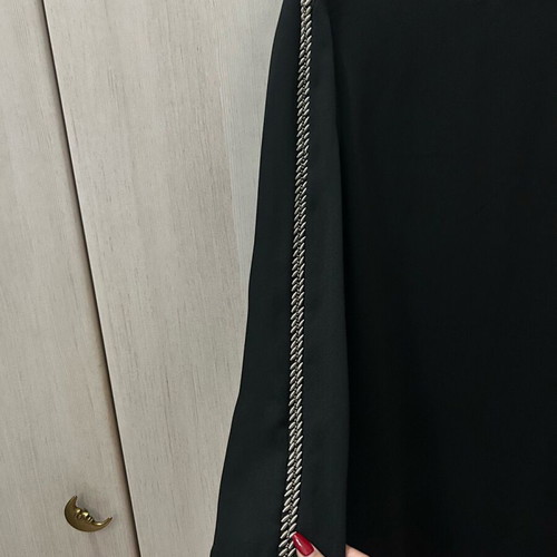 Zara black classic dress like new with metallic details